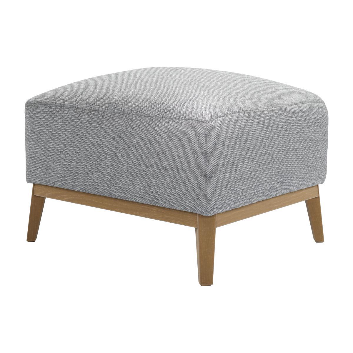 Freddie Medium Rectangular Footstool in Frost Highland Tweed - sofa.com – image 1