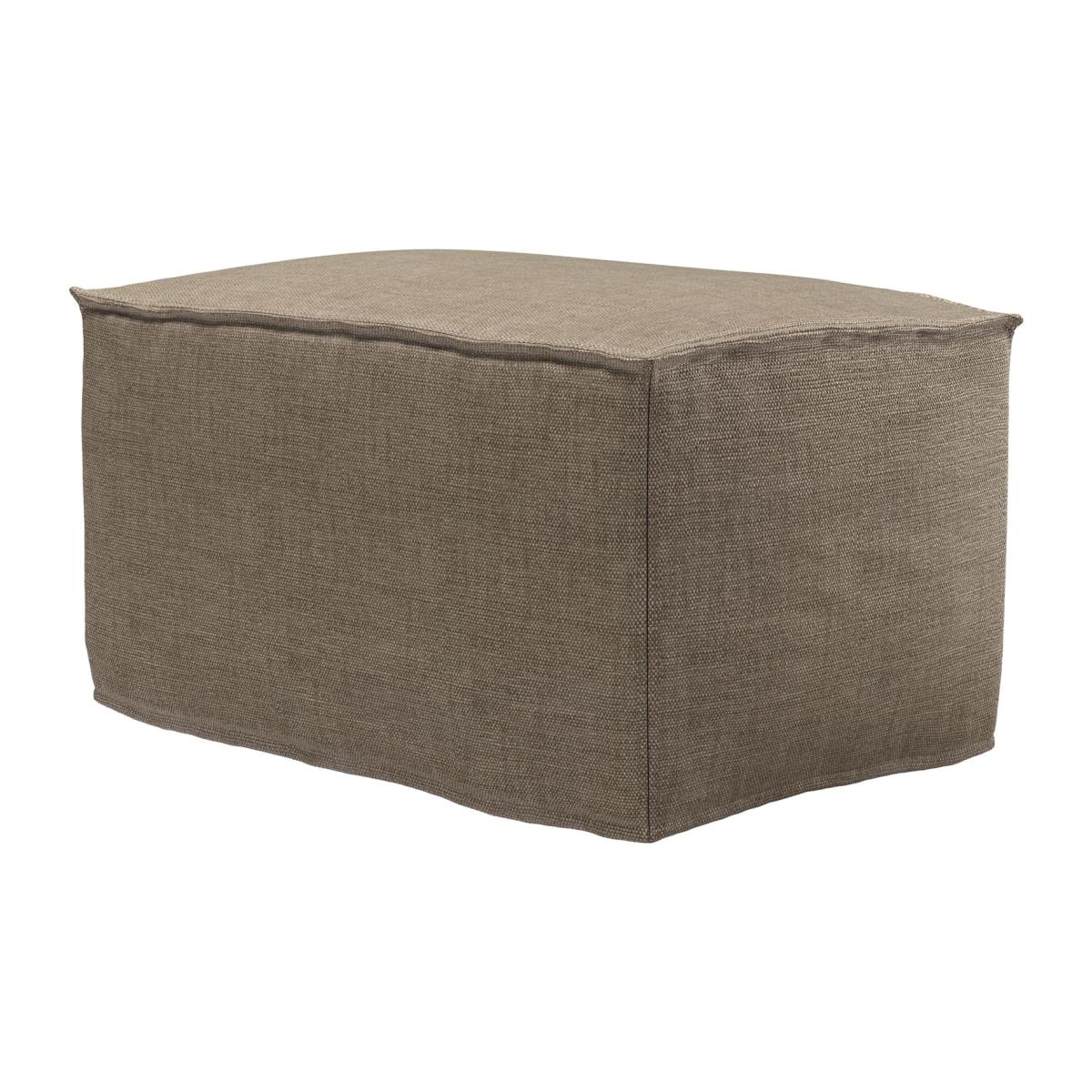 Anders Small Rectangular Footstool in Greige Florence Textured Weave – image 1