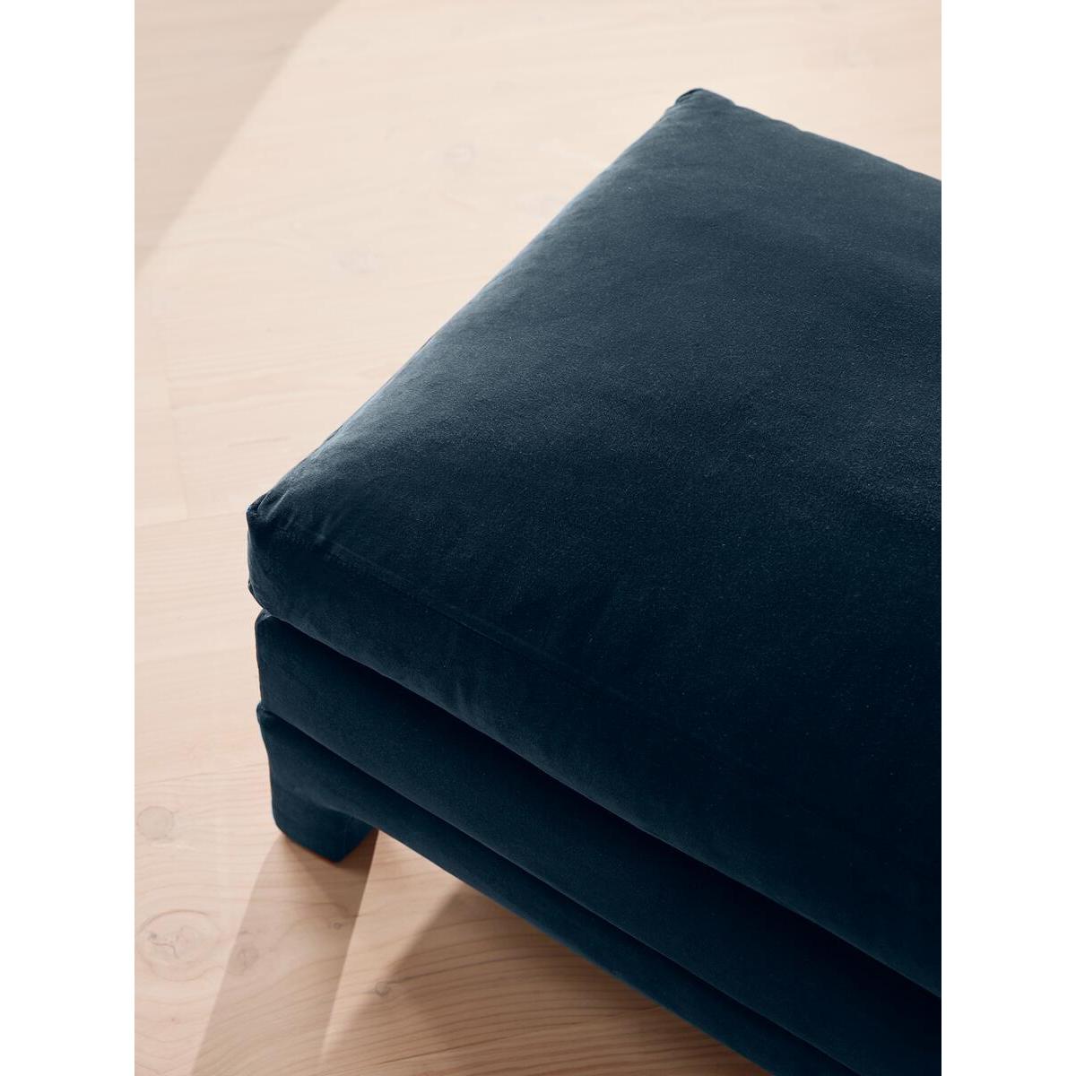 Ashford Ottoman, Velvet, Royal Blue – image 4