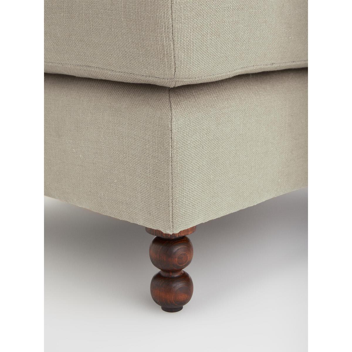 Audrey Rectangle Ottoman, Linen Natural – image 4