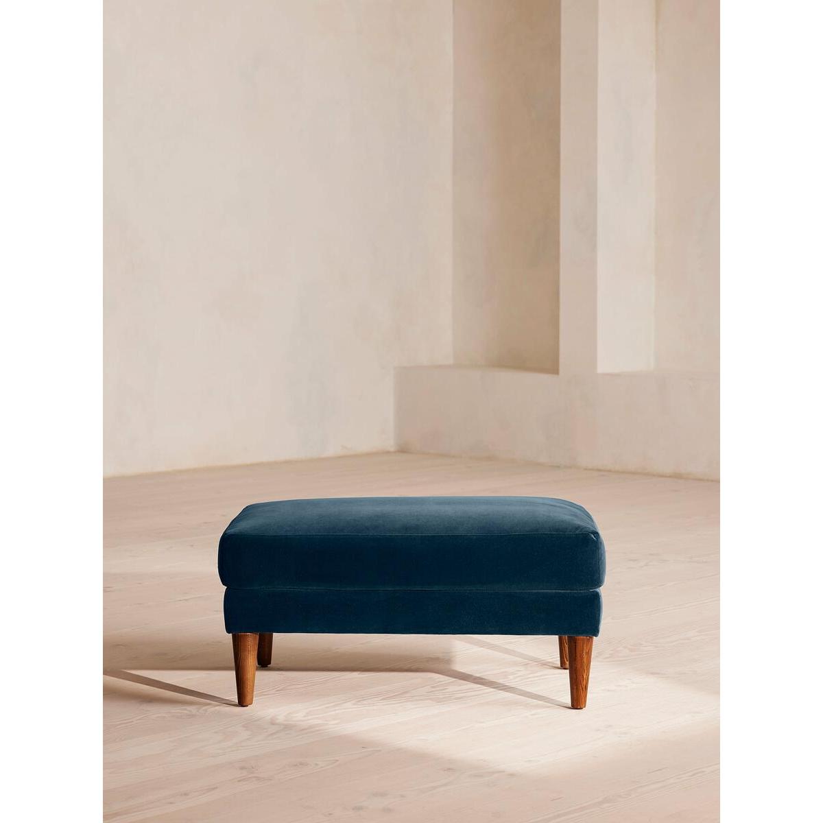 Reya Ottoman, Velvet, Royal Blue – image 2