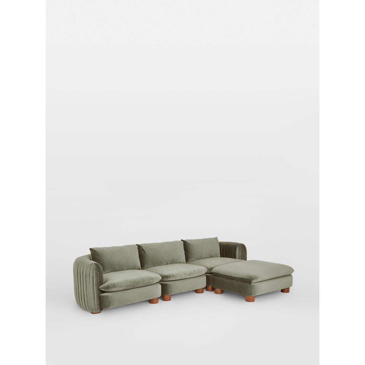 Vivienne Ottoman, Cotton Velvet Fern, UK – image 5