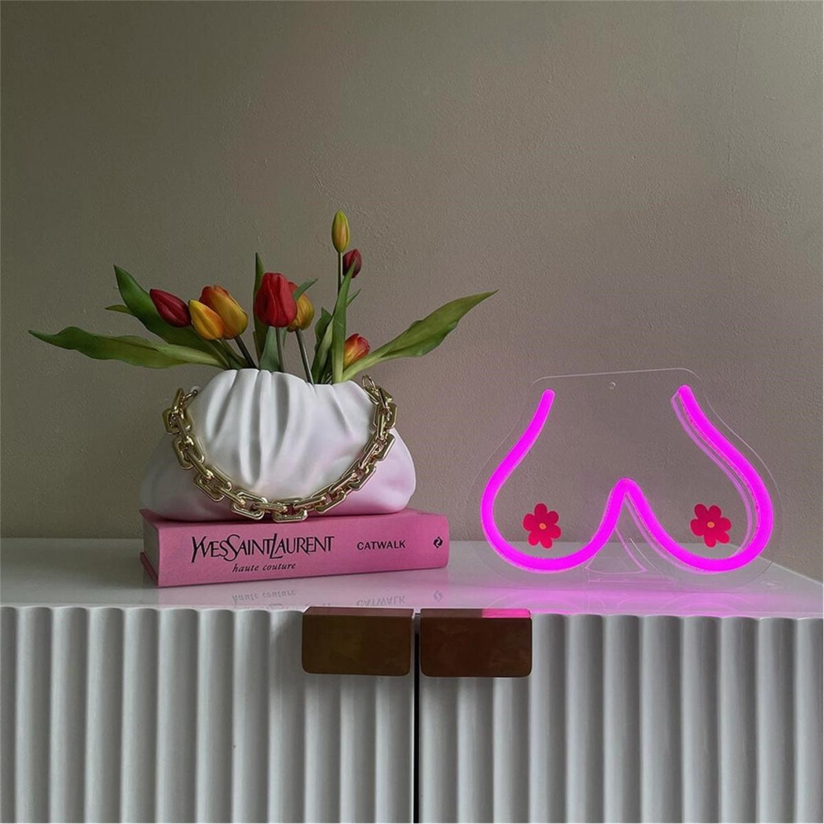Flower Power Neon Artwork – image 2