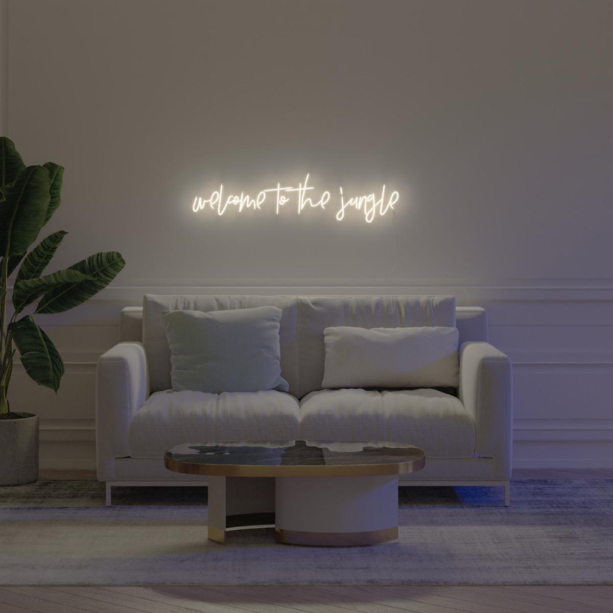 Cream White Welcome To The Jungle - LED Neon Sign – image 2