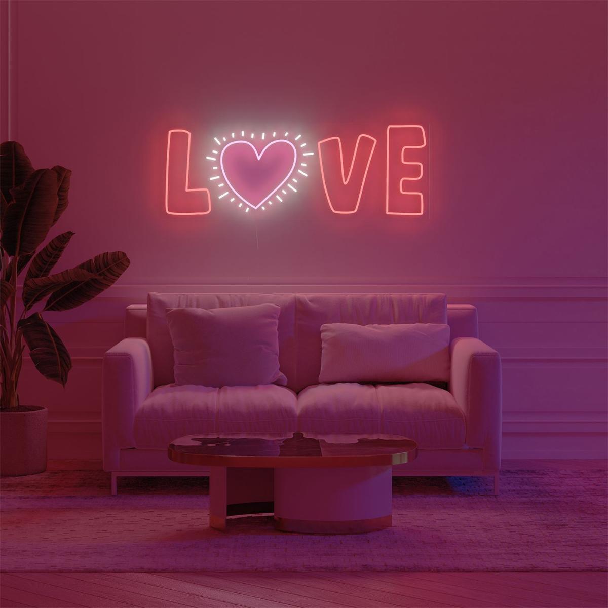 Radiant Love By Keith Haring - LED Neon Sign – image 2
