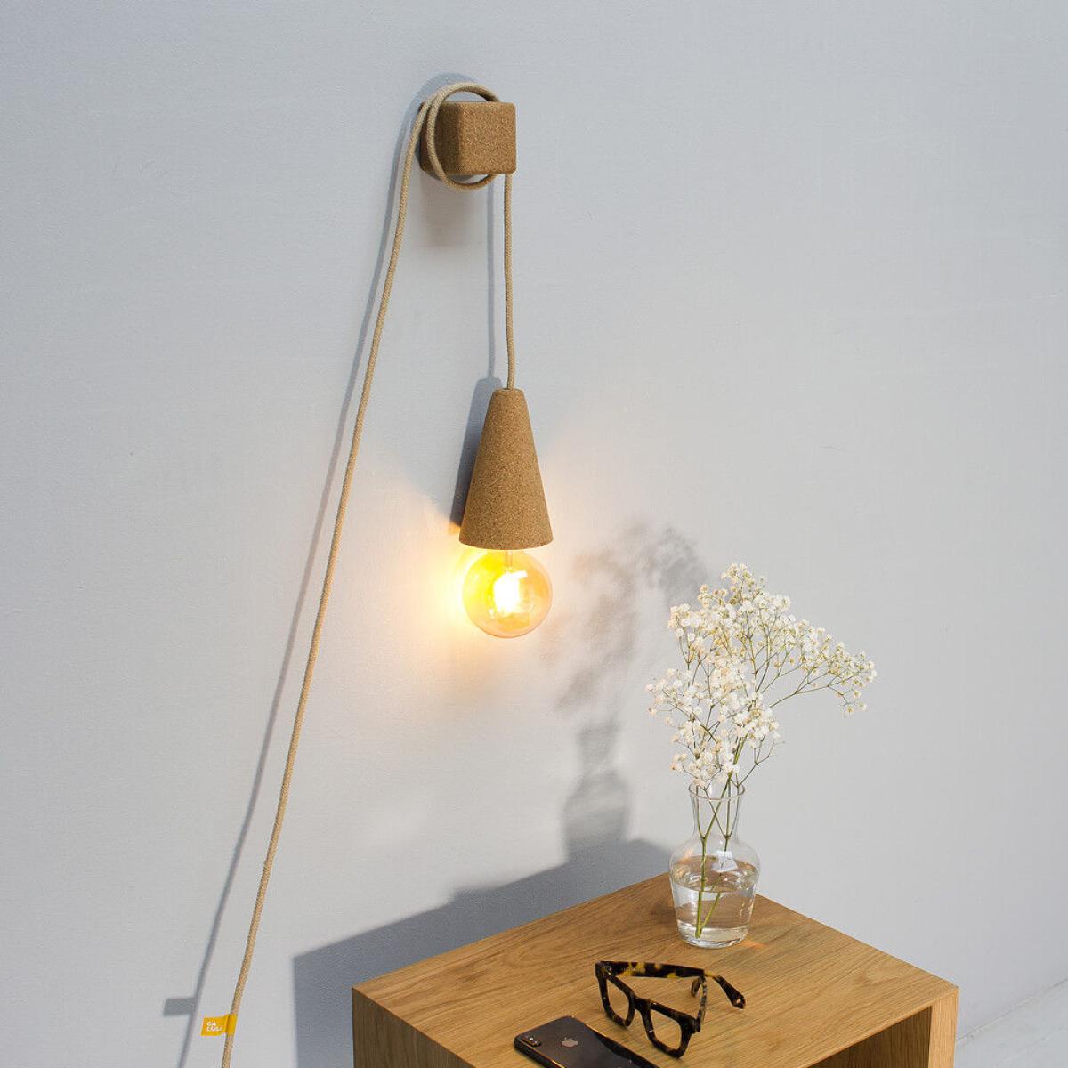 Sand Beige Sino Pose Desk/Wall Lamp with Bulb – image 2