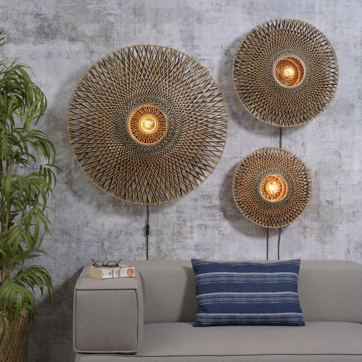Black/Natural Bali Wall Lamp L – image 2