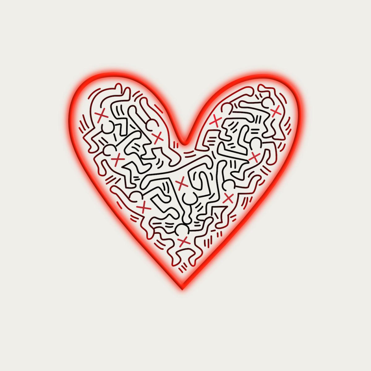 Dance Love By Keith Haring - LED Neon Sign – image 1