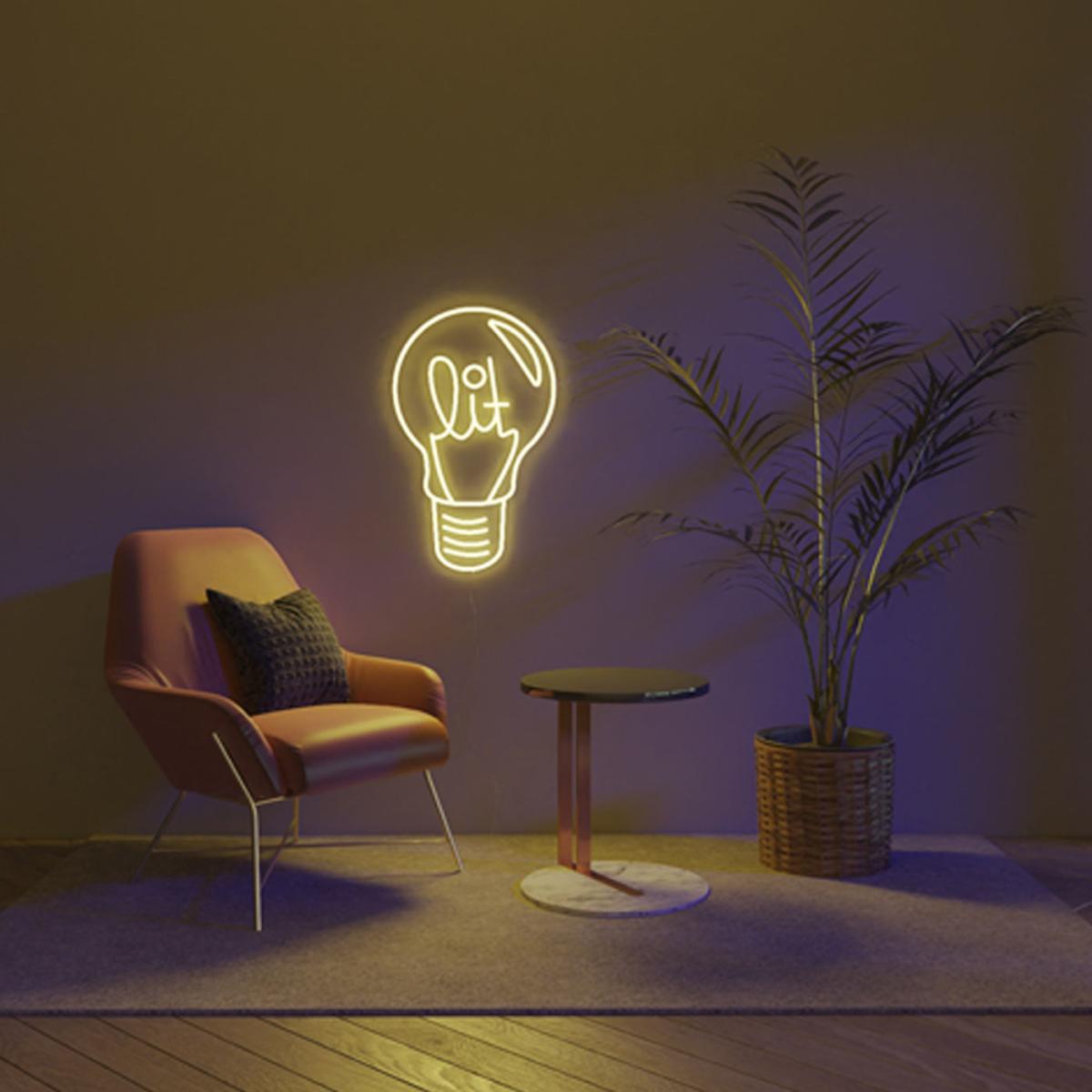 Yellow Lemon Light It Up - LED Neon Sign – image 2