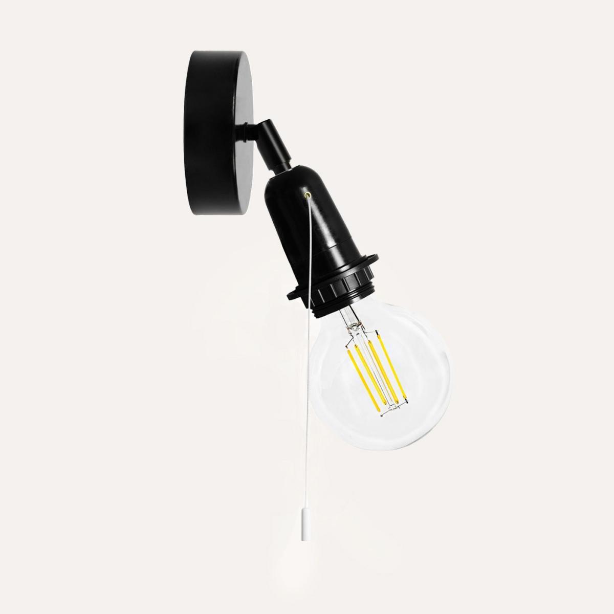 Black Teku Flexible Wall Light with Pull-Rope Switch – image 2