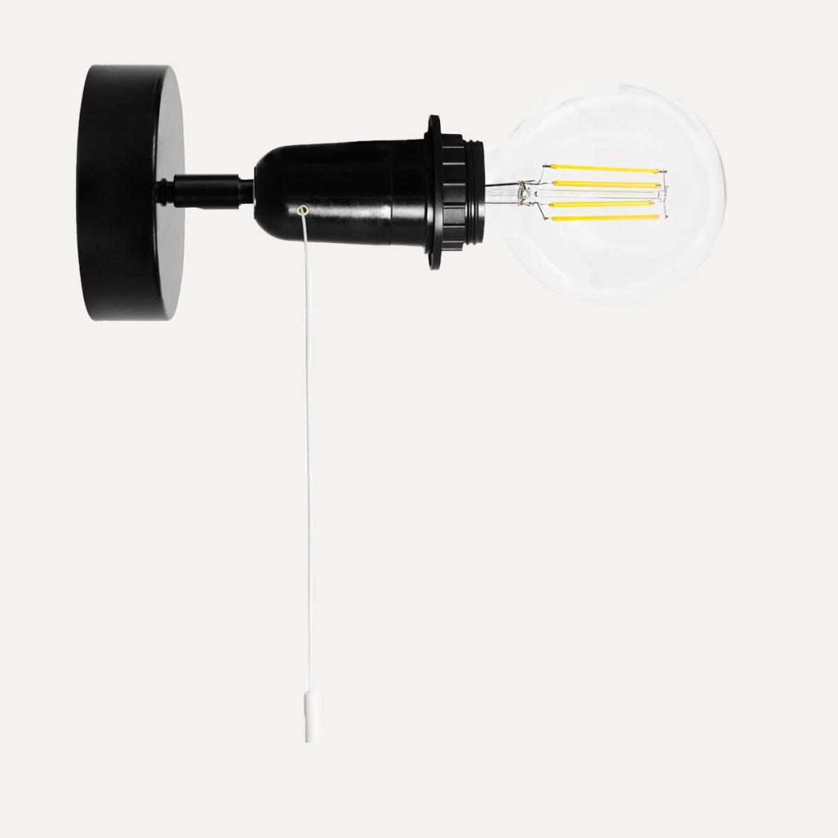 Black Teku Flexible Wall Light with Pull-Rope Switch – image 4