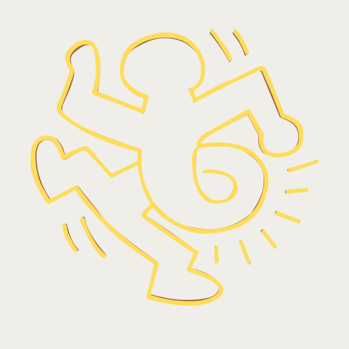 Twisted Man By Keith Haring - LED Neon Sign – image 1