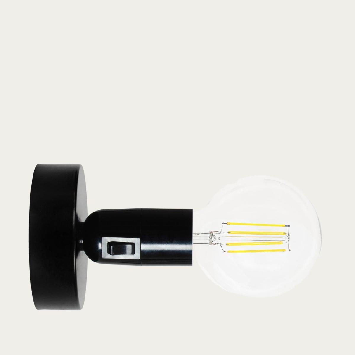 Black Tayo Wall Light with Switch – image 2