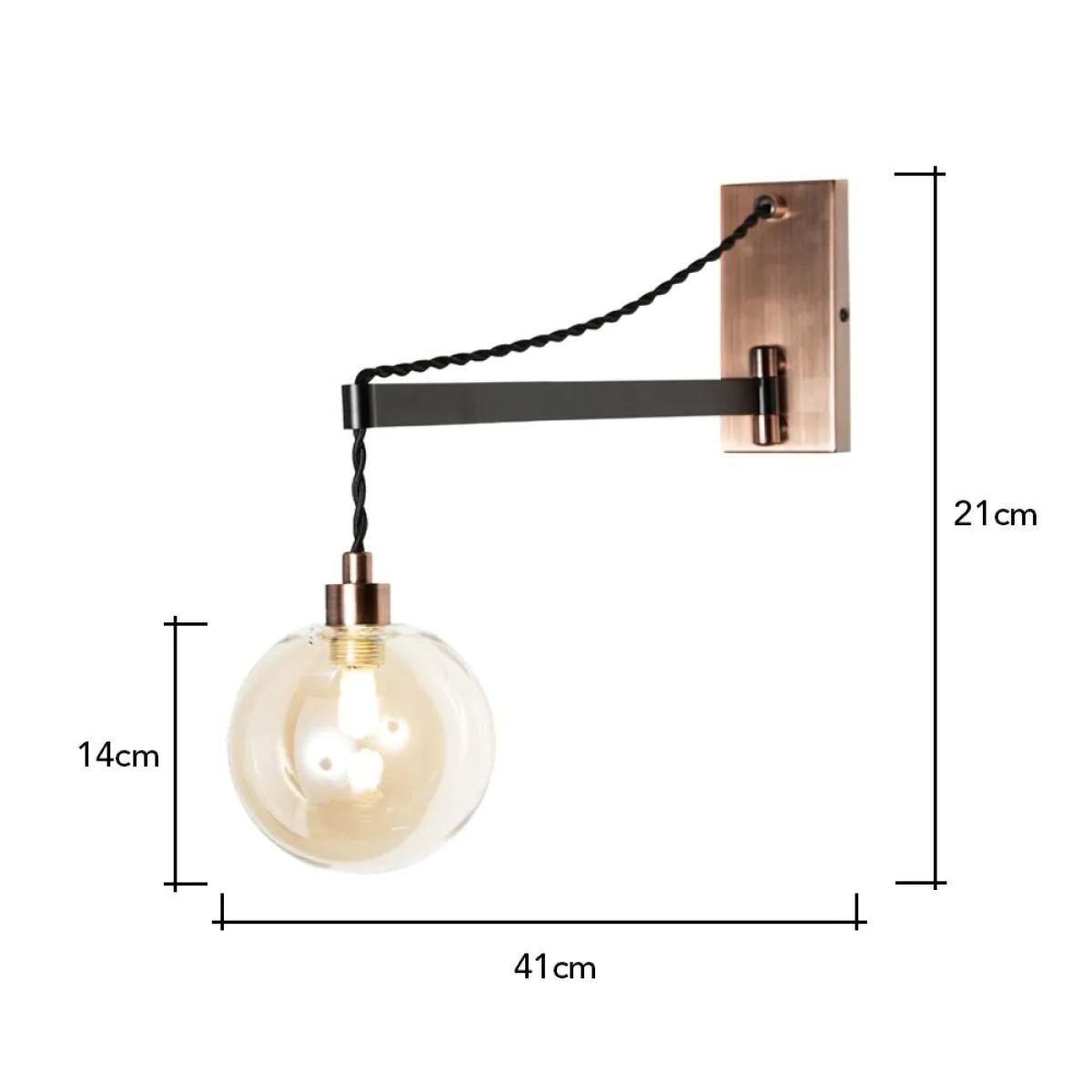 Juniper Wall Light, Copper and Black – image 7