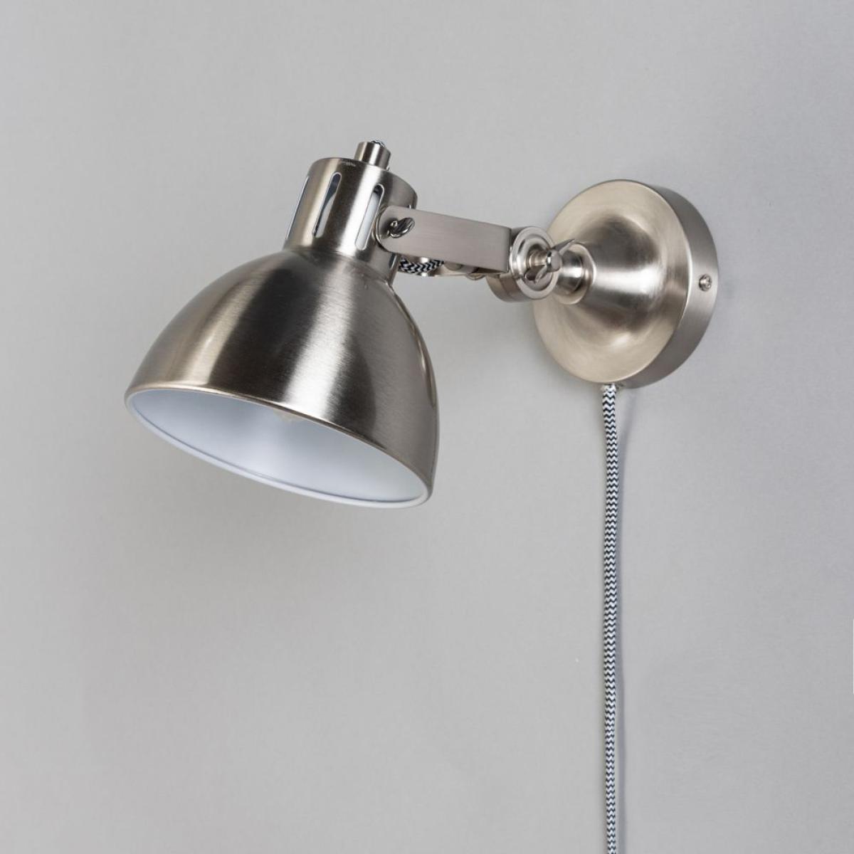 Daria Plug In Wall Light, Satin Nickel – image 4