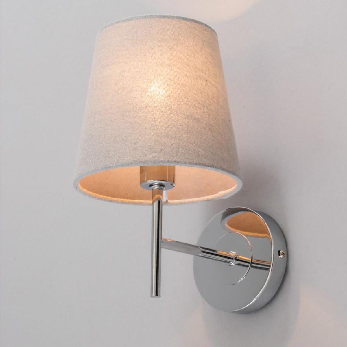 Mira Wall Light with Grey Shade, Chrome – image 3
