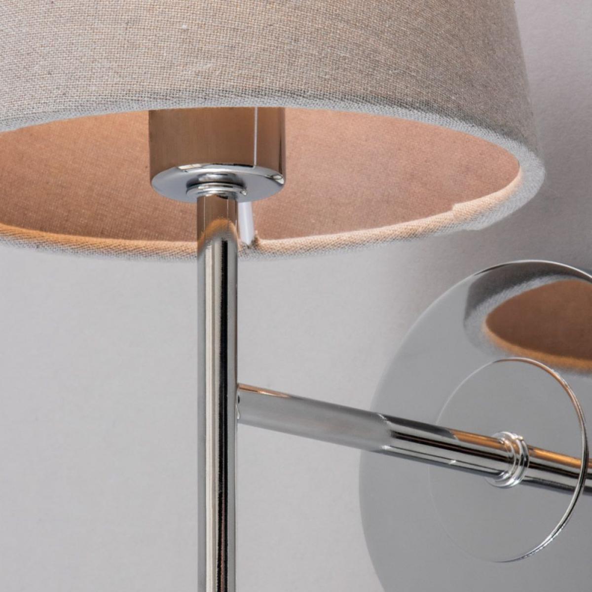 Mira Wall Light with Grey Shade, Chrome – image 5