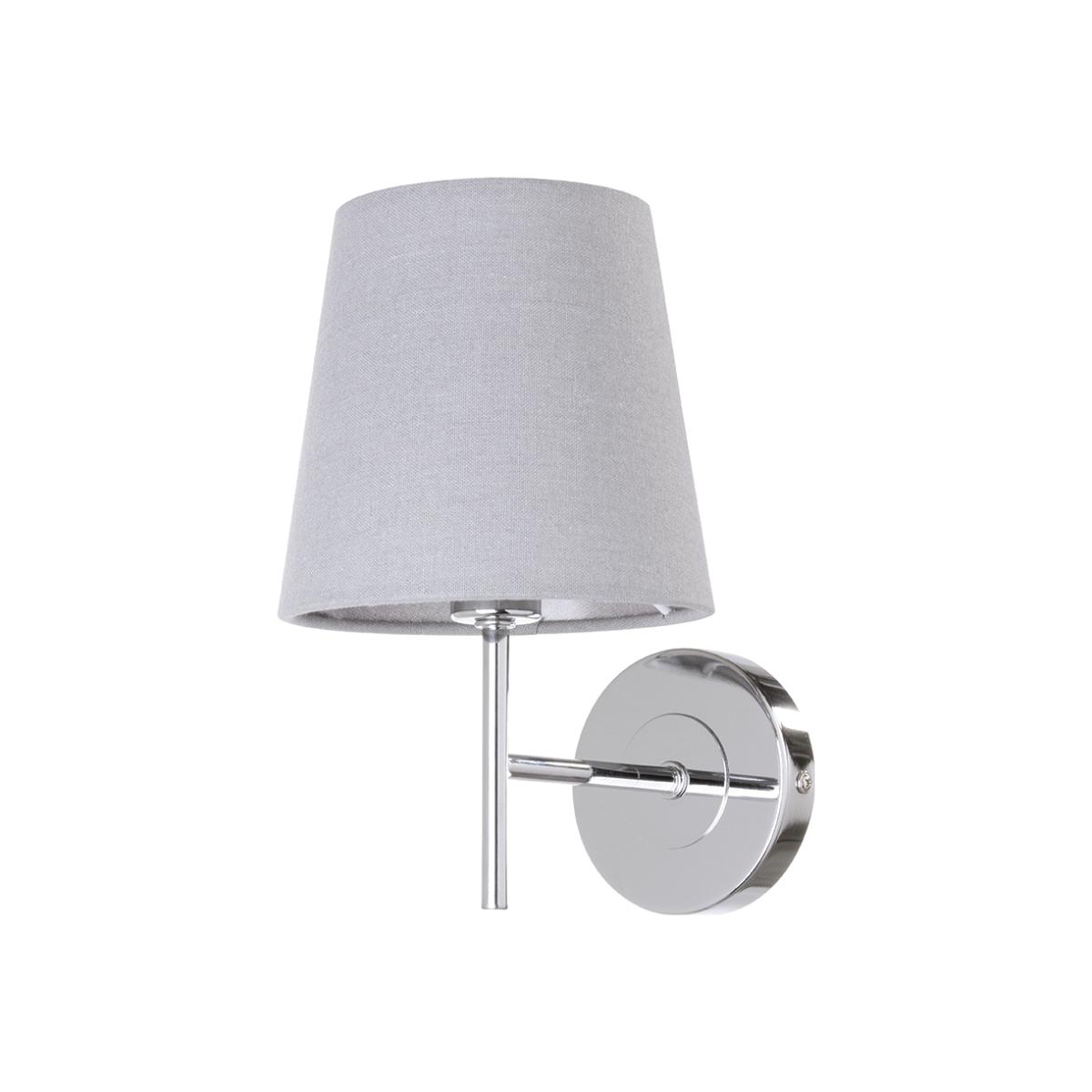 Mira Wall Light with Grey Shade, Chrome – image 1