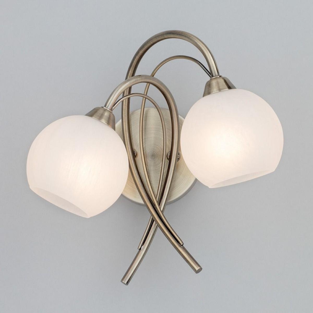 Soni Wall Light, Antique Brass and Alabaster – image 3