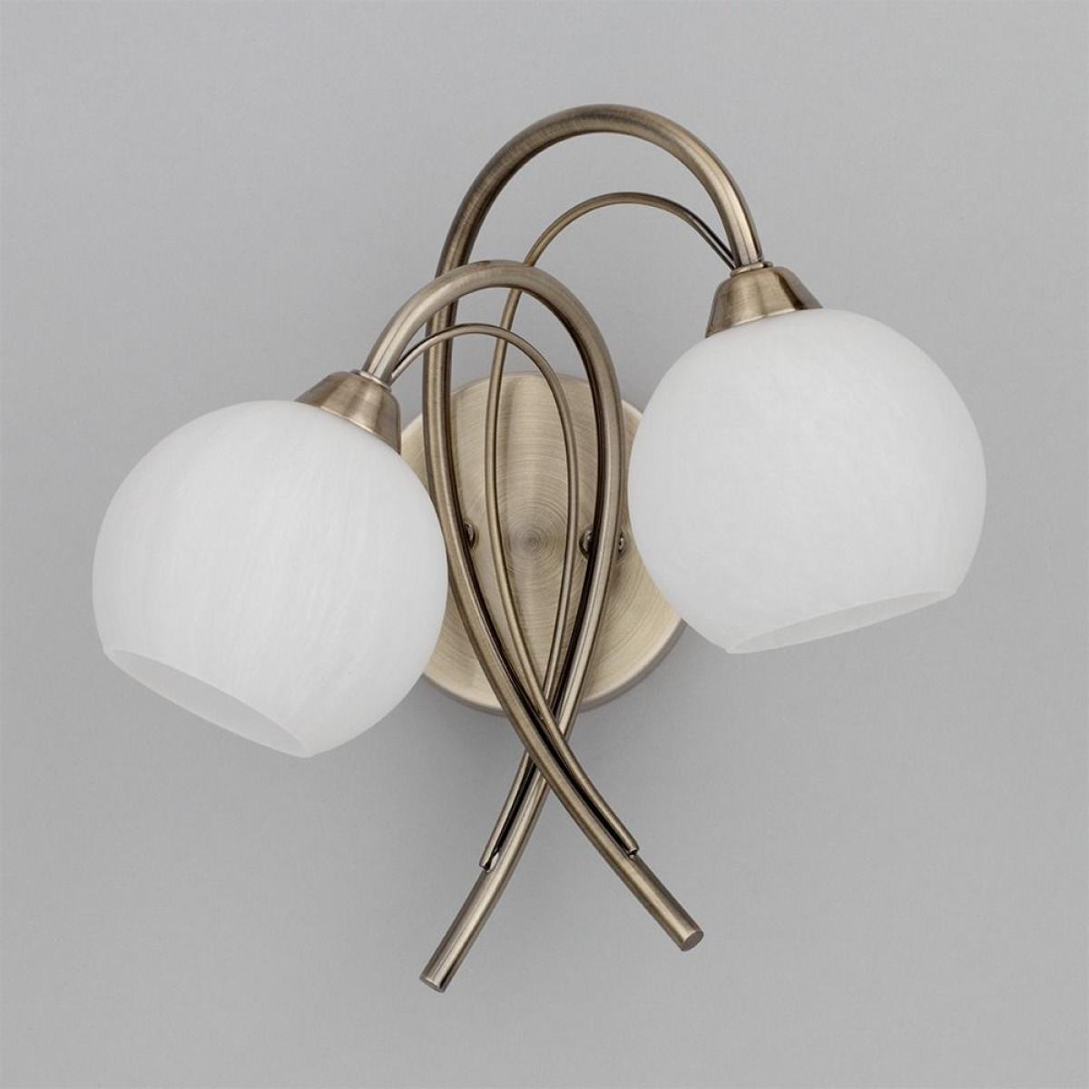 Soni Wall Light, Antique Brass and Alabaster – image 4
