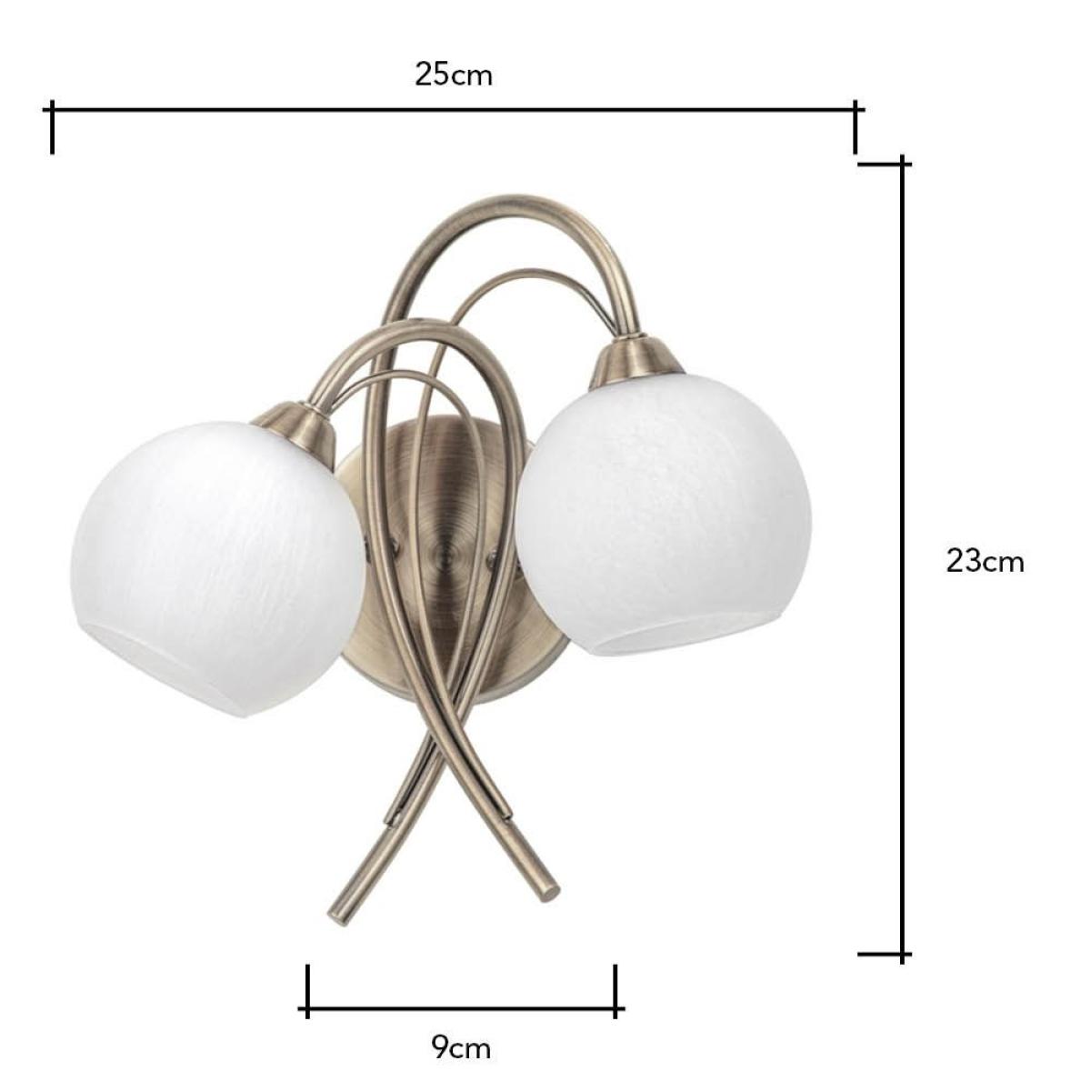 Soni Wall Light, Antique Brass and Alabaster – image 6