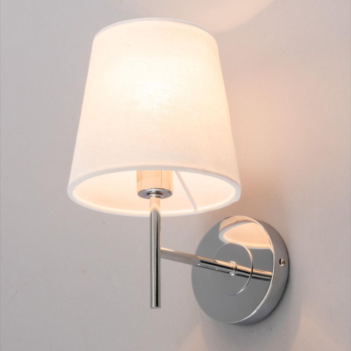 Mira Wall Light with Natural Shade, Chrome – image 3
