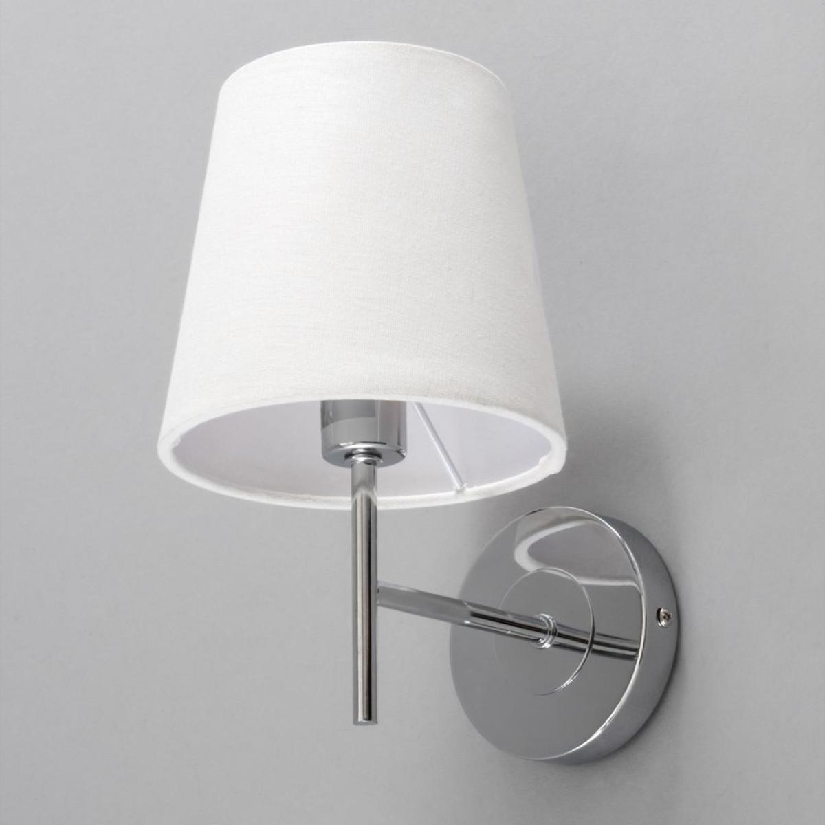 Mira Wall Light with Natural Shade, Chrome – image 4