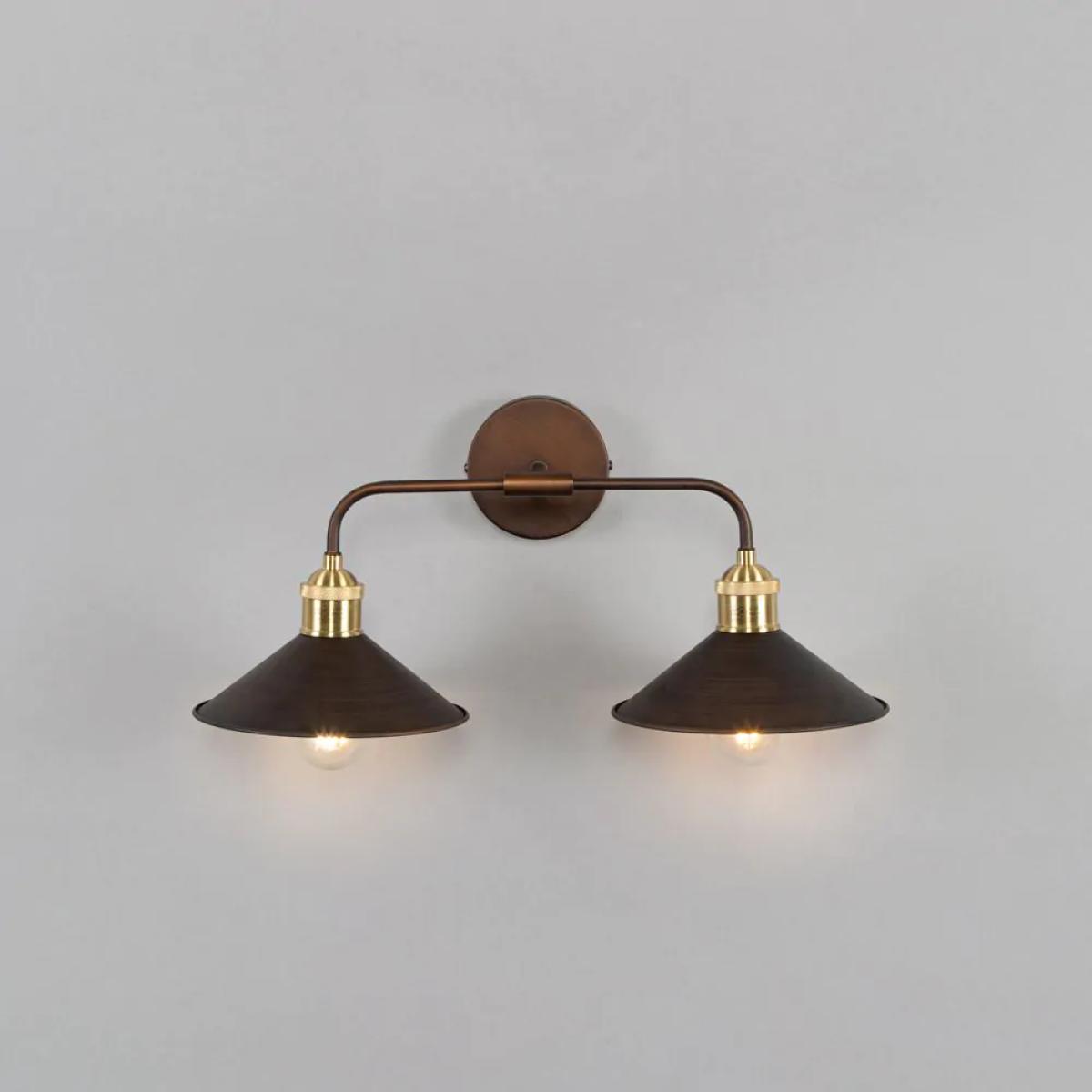 Cale Vintage Industrial Wall Light, Bronze – image 3