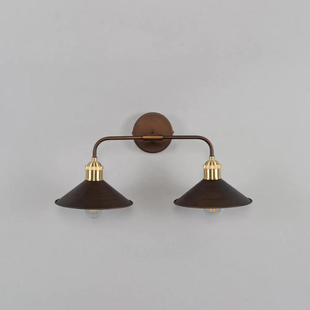 Cale Vintage Industrial Wall Light, Bronze – image 4