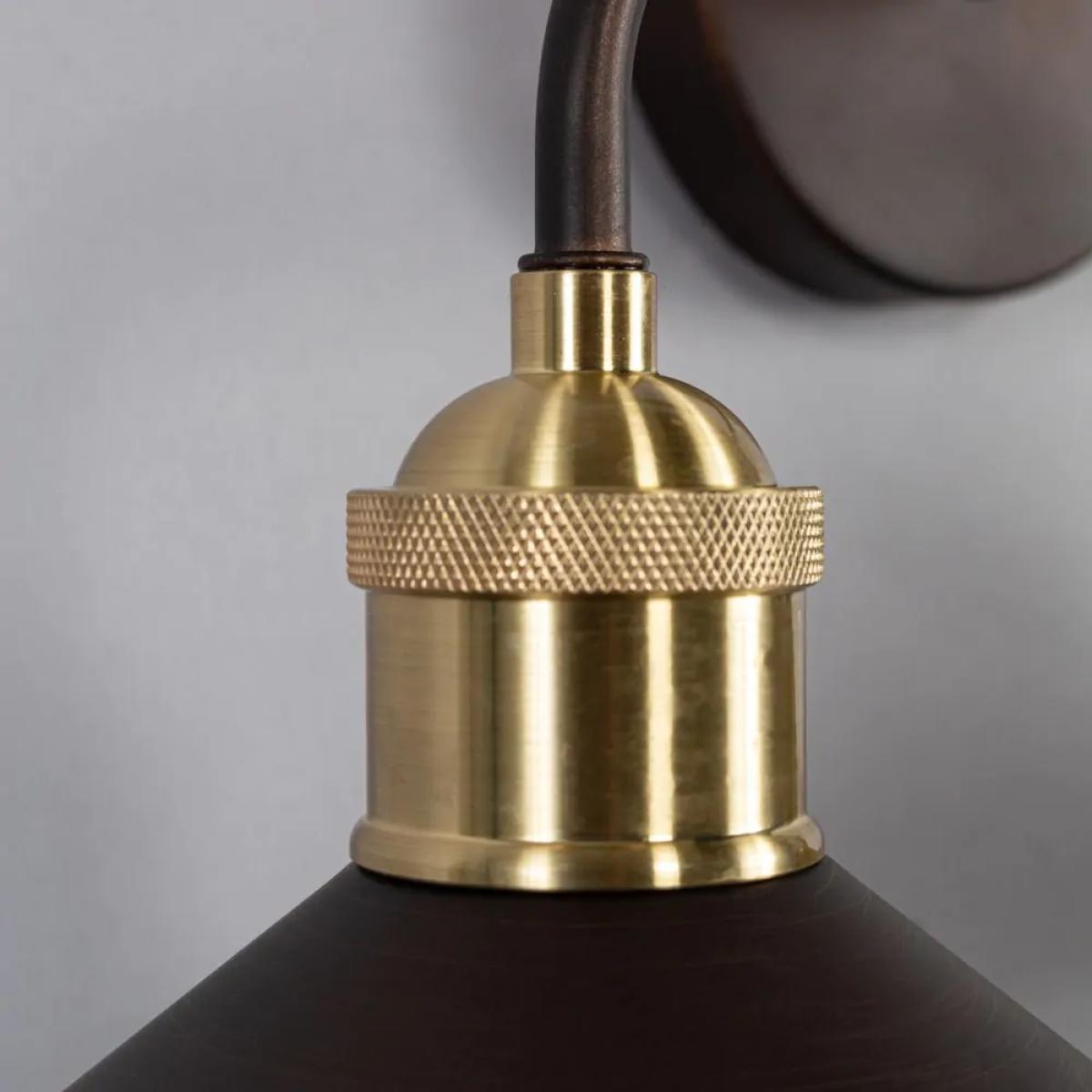 Cale Vintage Industrial Wall Light, Bronze – image 5