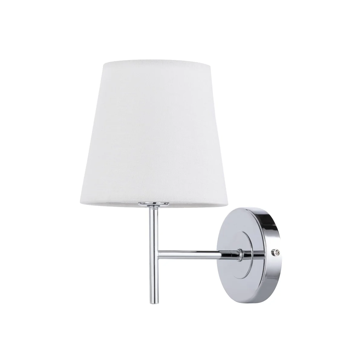 Mira Wall Light with Natural Shade, Chrome – image 1