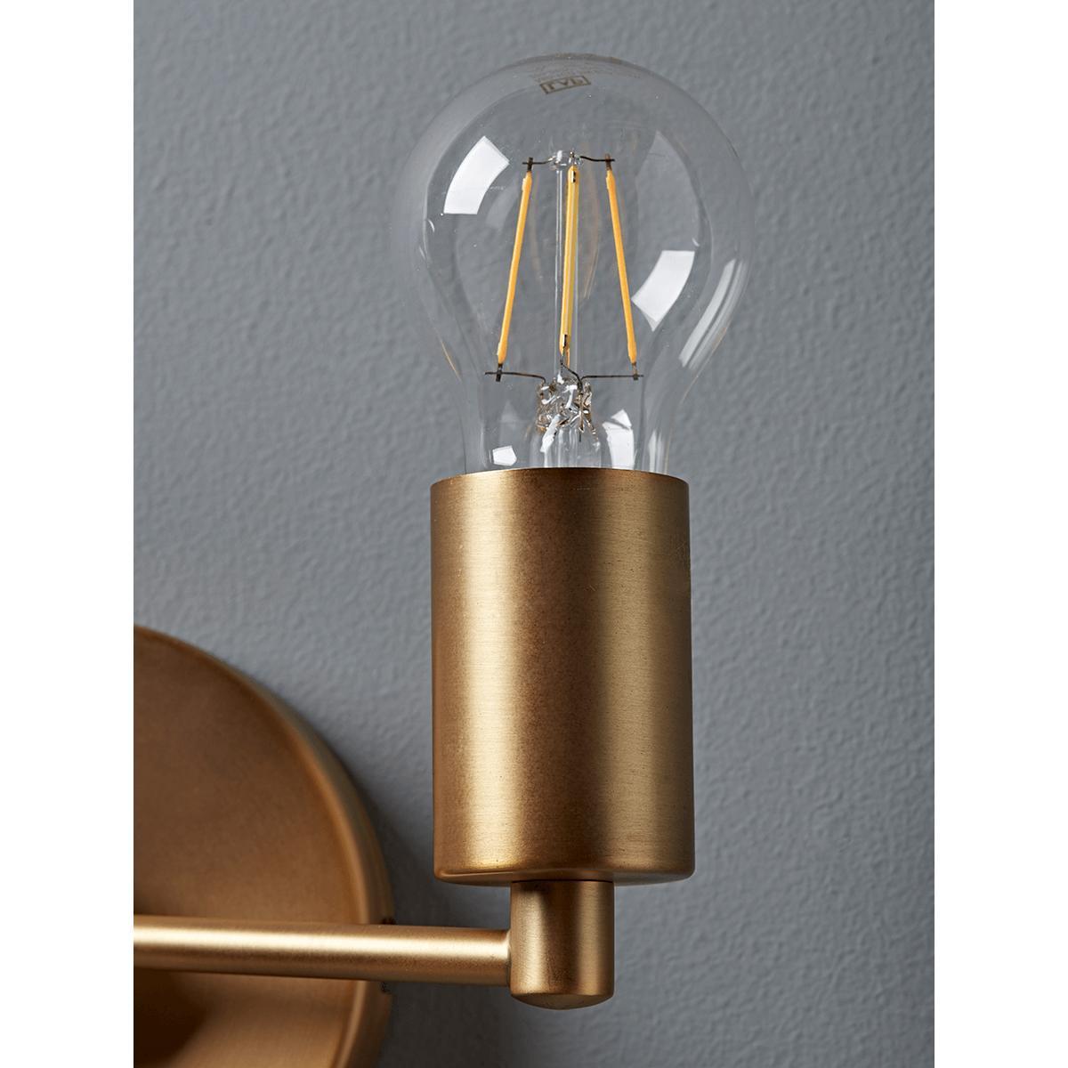 Brass Double Bulb Wall Light – image 4