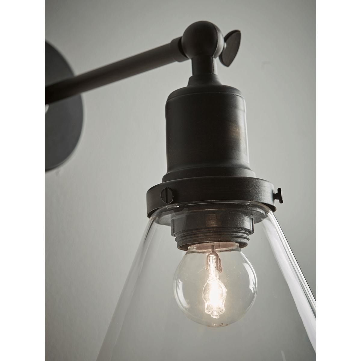 Burnished Bronze Cone Wall Light – image 3