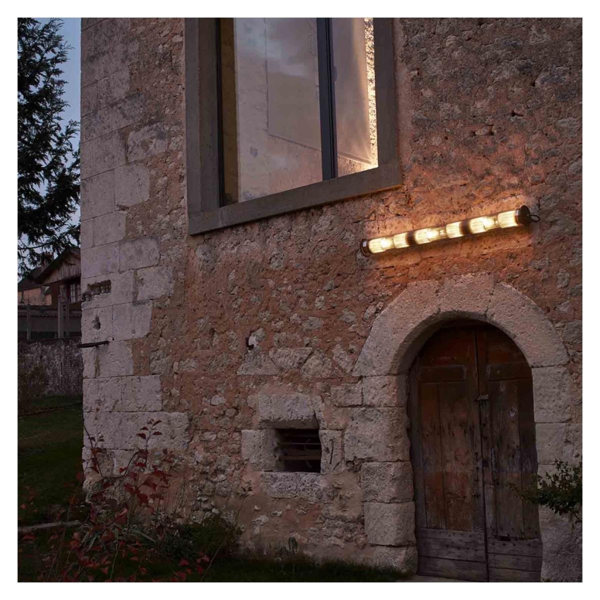 In The Tube 100-500 Outdoor Wall Light Gold Reflector Gold Mesh IP64 – image 5