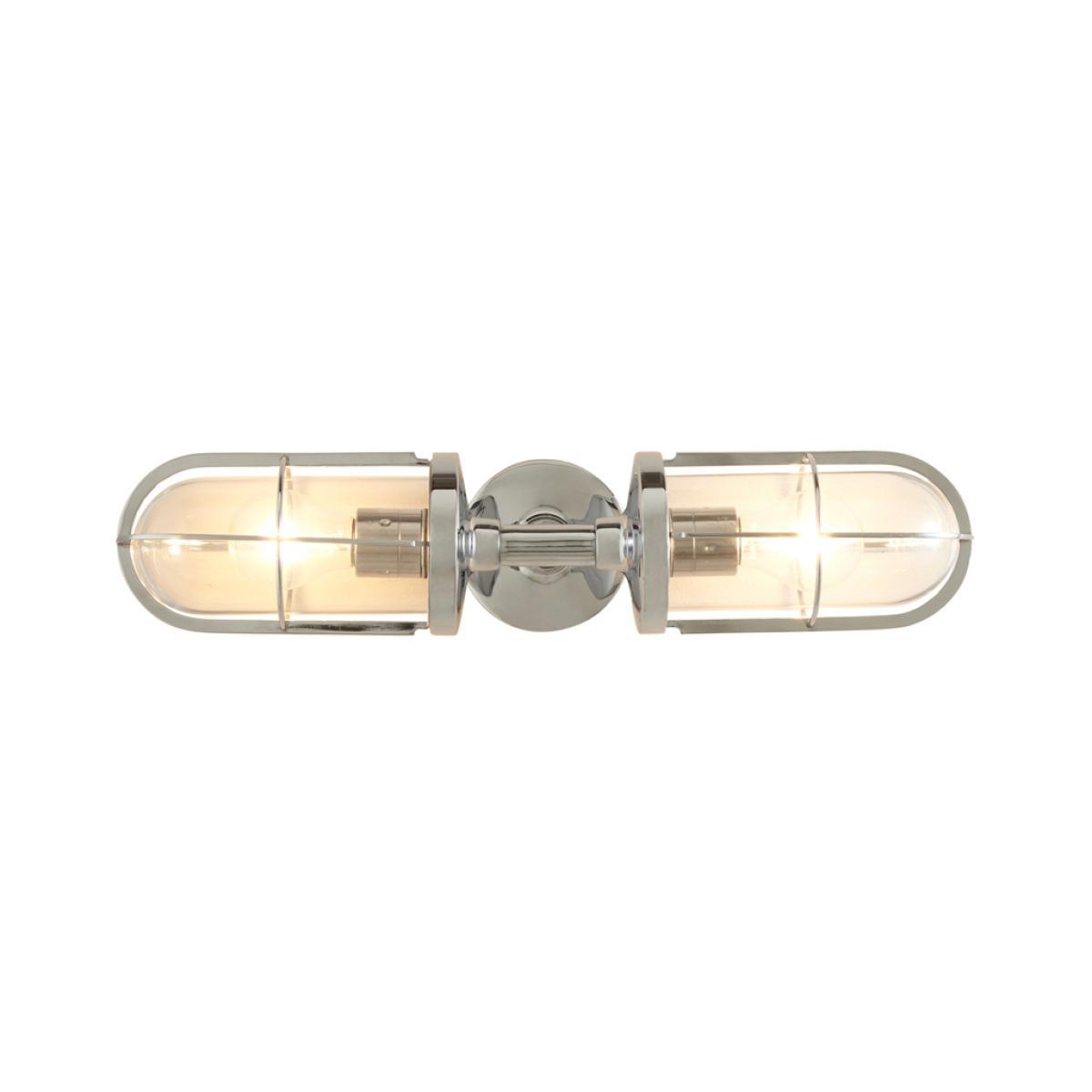 Weatherproof Ship's Double Wall Light Weathered Brass & Clear Glass – image 3