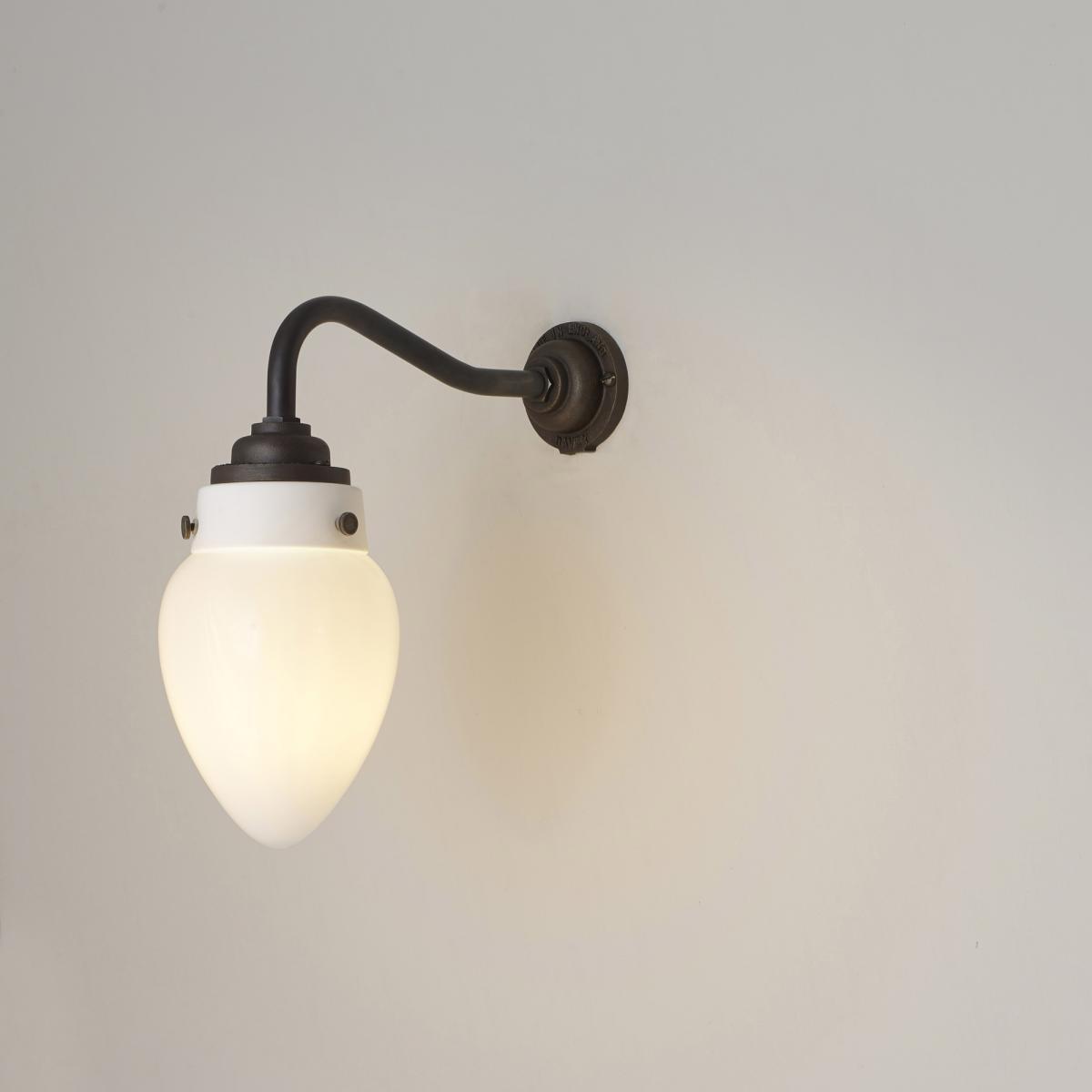 Pine Wall Light in Opal & Weathered Brass 13.5cm – image 5