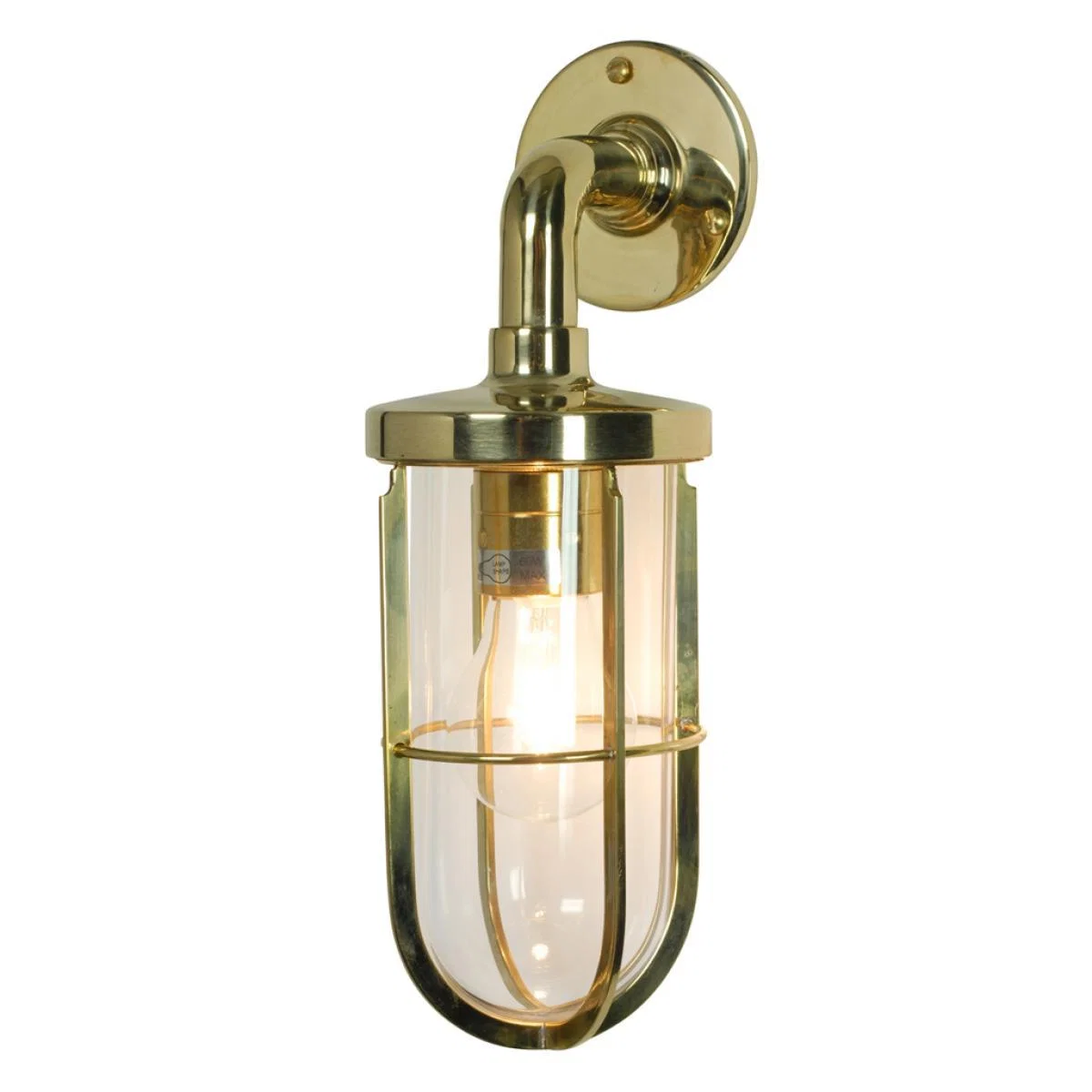 Weatherproof Ship's Wall Light Chrome & Clear Glass – image 2