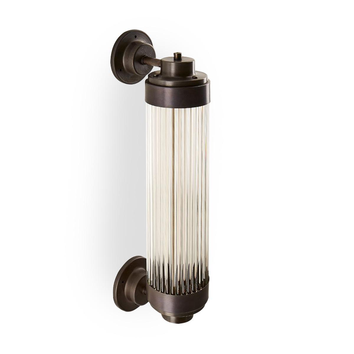 Pillar Offset Wall Light Weathered Brass – image 2