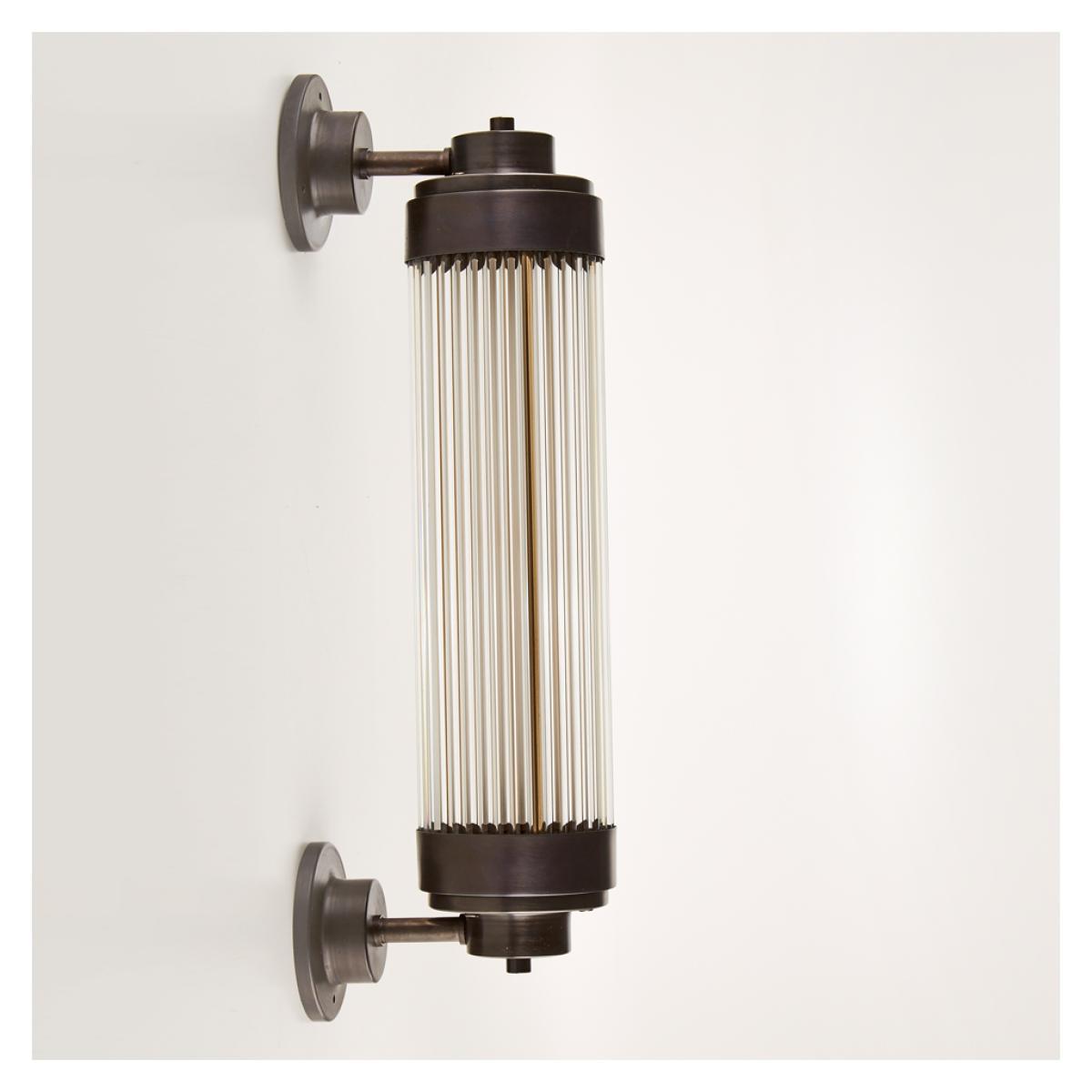 Pillar Offset Wall Light Weathered Brass – image 5