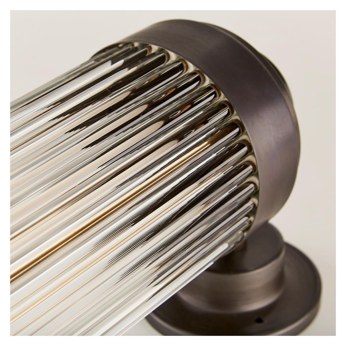 Pillar Offset Wall Light Weathered Brass – image 7