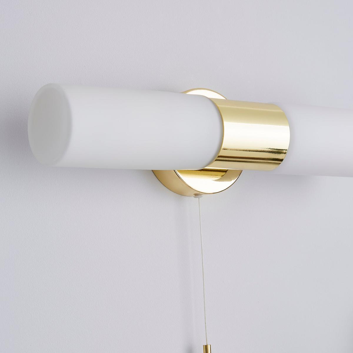 Porto Bathroom 2 Light Wall Light Brass Brass – image 3