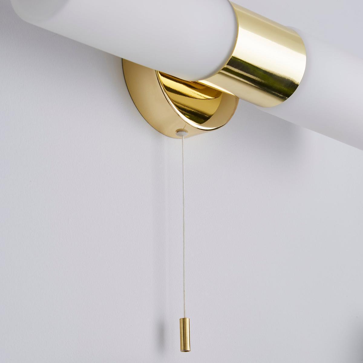 Porto Bathroom 2 Light Wall Light Brass Brass – image 4