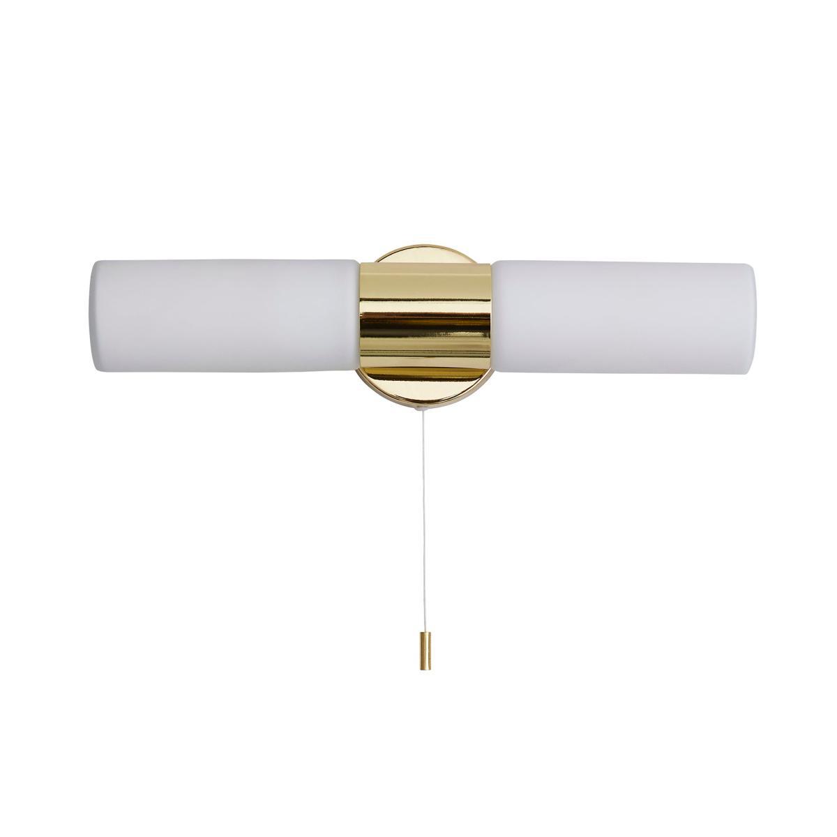 Porto Bathroom 2 Light Wall Light Brass Brass – image 5