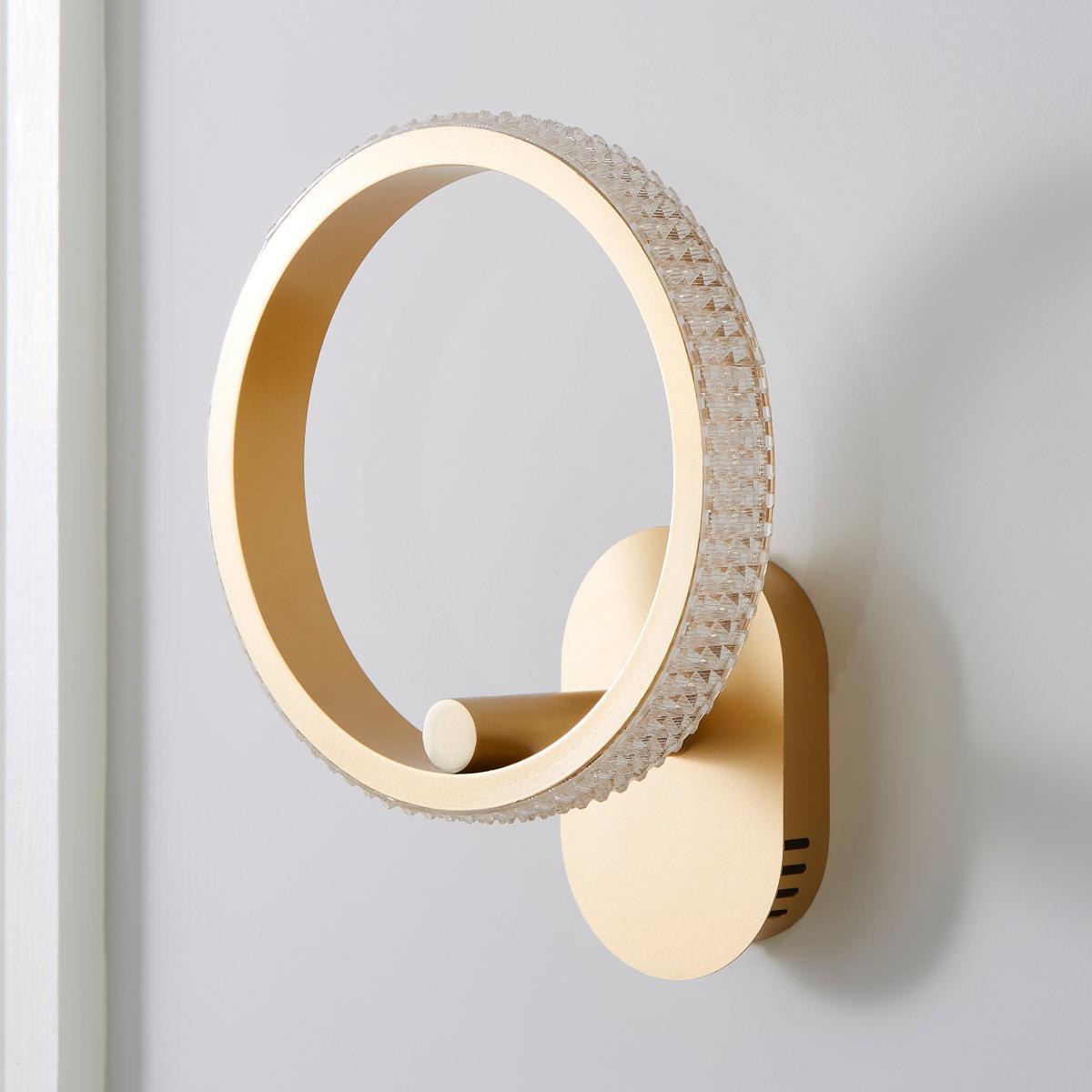Hotel Harrogate Integrated LED Wall Light Gold – image 2