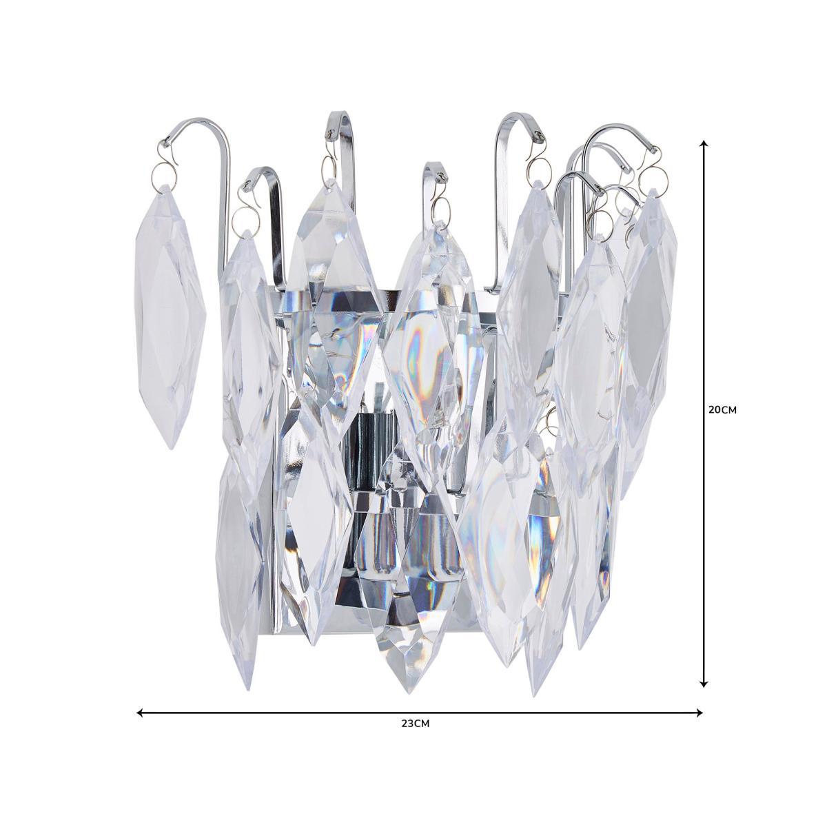 Parla Jewel Wall Light Chrome – image 6