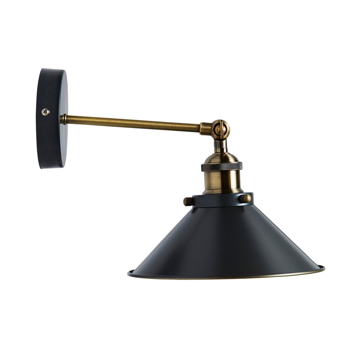 Logan Industrial Grey Wall Light Black – image 5