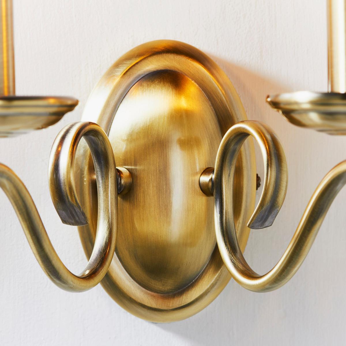 Vogue Bernice 2 Light Wall Light Antique Brass Antique Brass – image 6