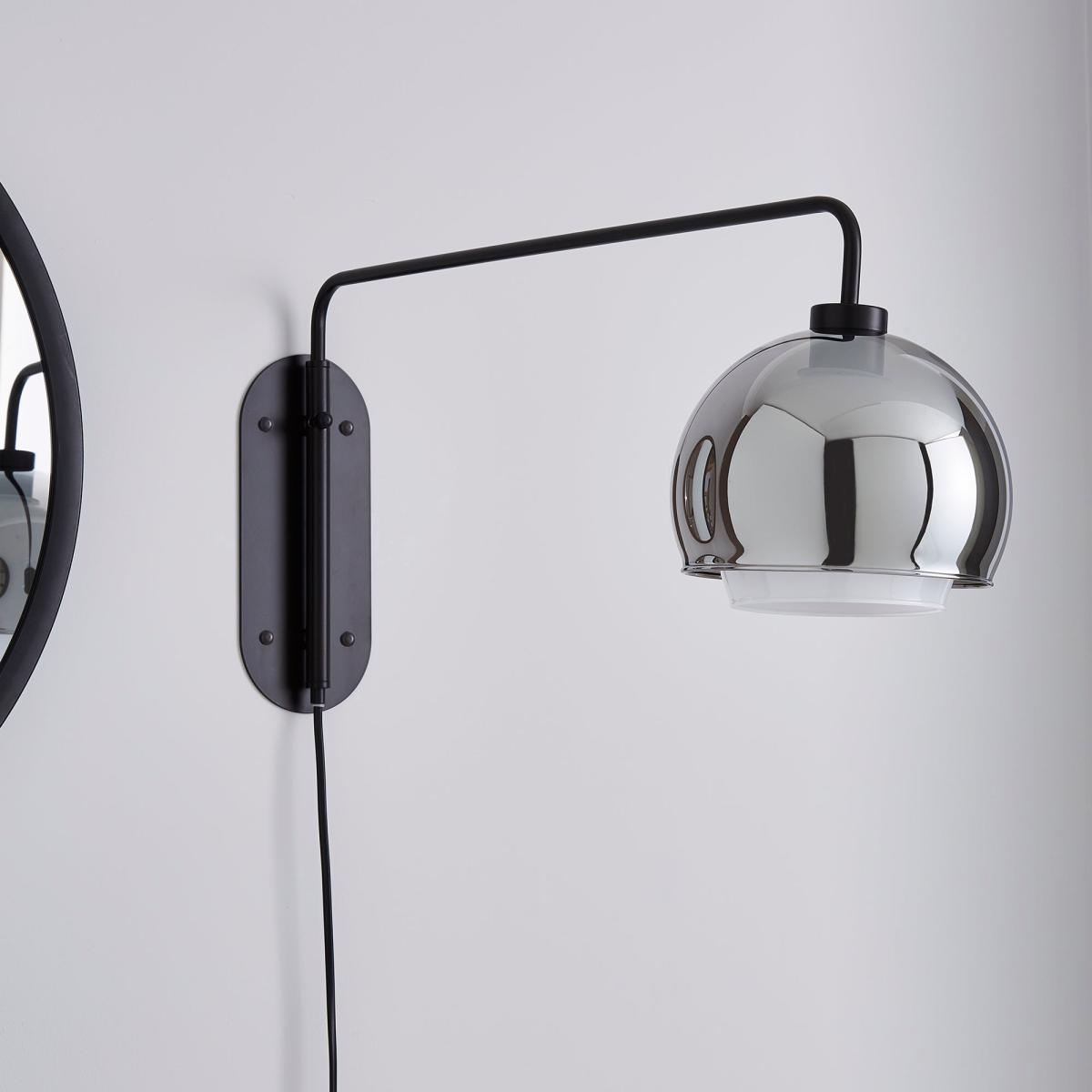Elements Ramona Swing Arm Wall Light Black – image 2