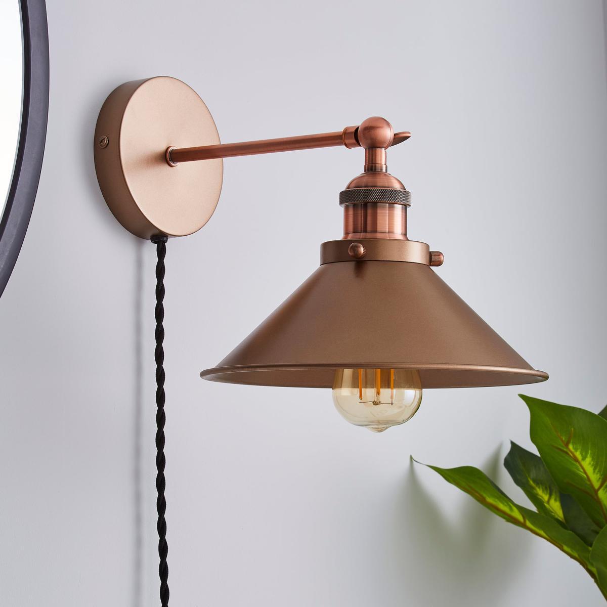 Logan Plug-in Wall Light Copper – image 2