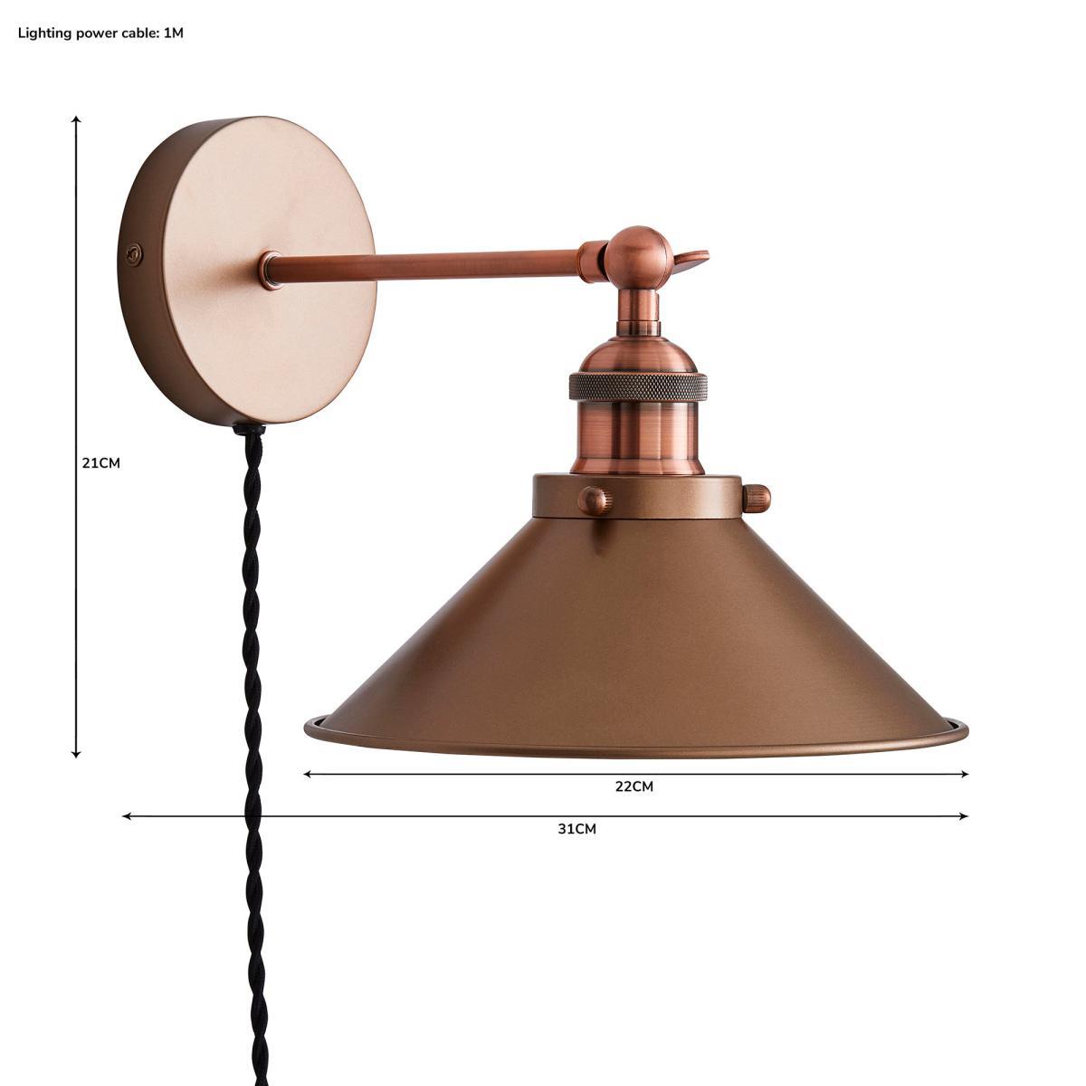 Logan Plug-in Wall Light Copper – image 6